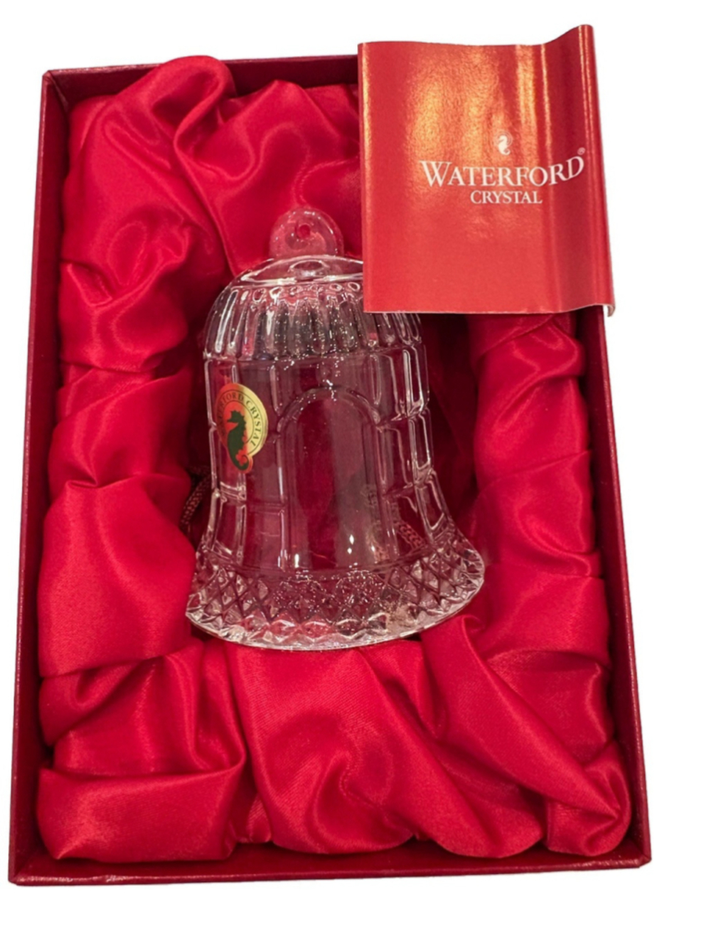 Waterford Crystal Clear Bell Tree Ornament-Christmas Holiday-2010 Retired-boxed